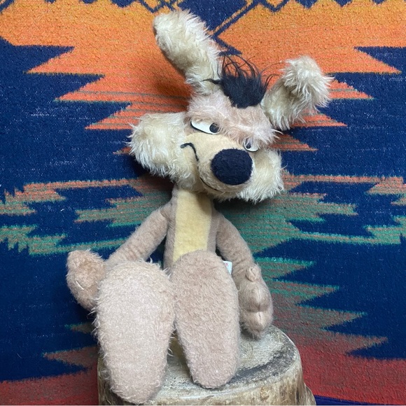 Vintage 1971 Wile E. Coyote by Mighty star ltd. Warner bros. Movable. 26” x 11” - Picture 8 of 11